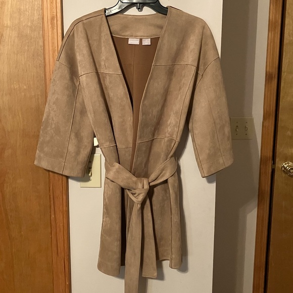 Chico's Jackets & Blazers - Chico’s Size 0 soft suede-like Jacket with Tie